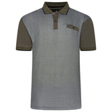 KAM Mini Geo-Print Polo Shirt