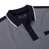 KAM Mini Geo-Print Polo Shirt