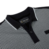 KAM Mini Geo-Print Polo Shirt
