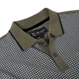 KAM Mini Geo-Print Polo Shirt