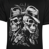 KAM Twin Skull Print T Shirt