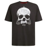 D555 Monochrome Skull Print T-shirt