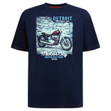 D555 Detroit Motor Bike Print T-shirt
