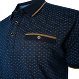 KAM Short Sleeve AOP Geo Print Shirt
