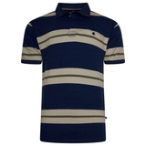 KAM Multi Stripe Rugby Polo Shirt