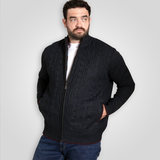 D555 Zip Up Knit Sweatshirt