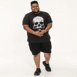 D555 Monochrome Skull Print T-shirt