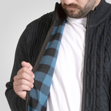 D555 Zip Up Knit Sweatshirt