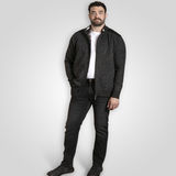 D555 Knitted Zip Up Fleece Lined Cardigan