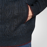 D555 Zip Up Knit Sweatshirt