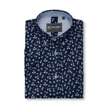 KAM Short Sleeve Floral Print Shirt