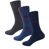 D555 Pack Of 3 Wide Fit Socks