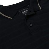 KAM Textured Tipped Polo Shirt