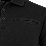 Charles Norton Harrison 3-Button Polo Sweater