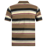 Charles Norton Short Sleeve Striped Polo Shirt