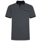 KAM Geo Print Polo Shirt
