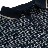 KAM Geo Print Polo Shirt