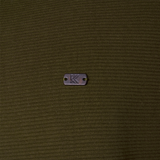 KAM 1/4 Zip Jacquard Knit Top