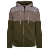 KAM Zip Up Marl Striped Hoodie