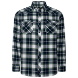 KAM Long Sleeved Retro Check Twill Shirt