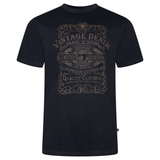 KAM Short Sleeve Denim Print Tee Shirt