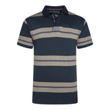 KAM Rugby Polo Short Sleeve Shirt Multi Stripe