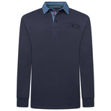 KAM Long Sleeved Casual Rugby Polo Shirt