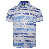 KAM Short Sleeve Leaf Print Shirt