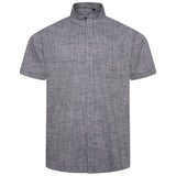 KAM Short Sleeve Stripe Grandad Shirt