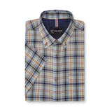 KAM Short Sleeve Check Shirt 6336