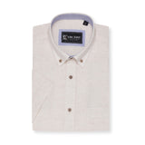 KAM Short Sleeve Linen Mix Shirt