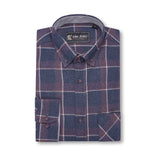 KAM Long Sleeve Check Print Shirt
