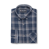 KAM Long Sleeve Check Print Shirt