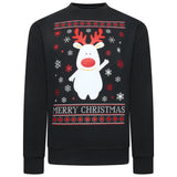 KAM Xmas Reindeer Print Sweater