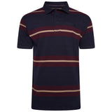 KAM Striped Rugby Polo Shirt