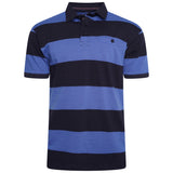 KAM Striped Rugby Polo Shirt