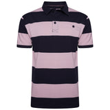 KAM Striped Rugby Polo Shirt