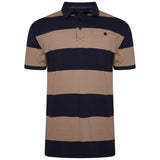 KAM Striped Rugby Polo Shirt