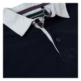 KAM Mens Plain Rugby Short Sleeve Shirt with Contrast Collar