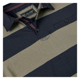 KAM Rugby Polo Short Sleeve Shirt Striped