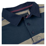 KAM Rugby Polo Short Sleeve Shirt Multi Stripe