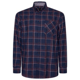 KAM Long Sleeve Check Print Shirt