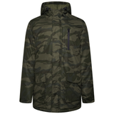 KAM Camo Print Quilted Coat
