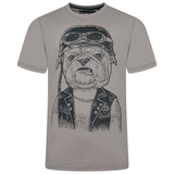 KAM Dog Stencil Graphic Print T-Shirt