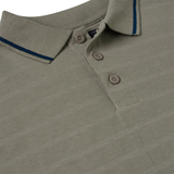 KAM Textured Tipped Polo Shirt