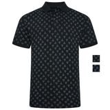 KAM Arrow Print Jersey Polo Shirt