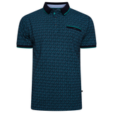 KAM AOP Pique with Tipping Polo Shirt