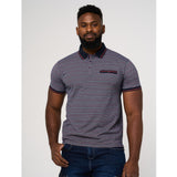 KAM Geo Print Polo Shirt