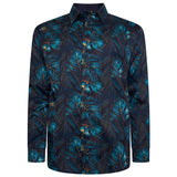 KAM Plant Print Long Sleeved Shirt