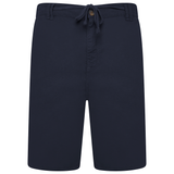 KAM Stretch Cotton/Linen Blend Shorts